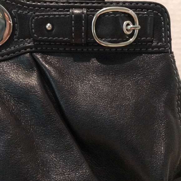 Coach (#13914) “Garnet” Black Leather Satchel - Picture 4 of 16